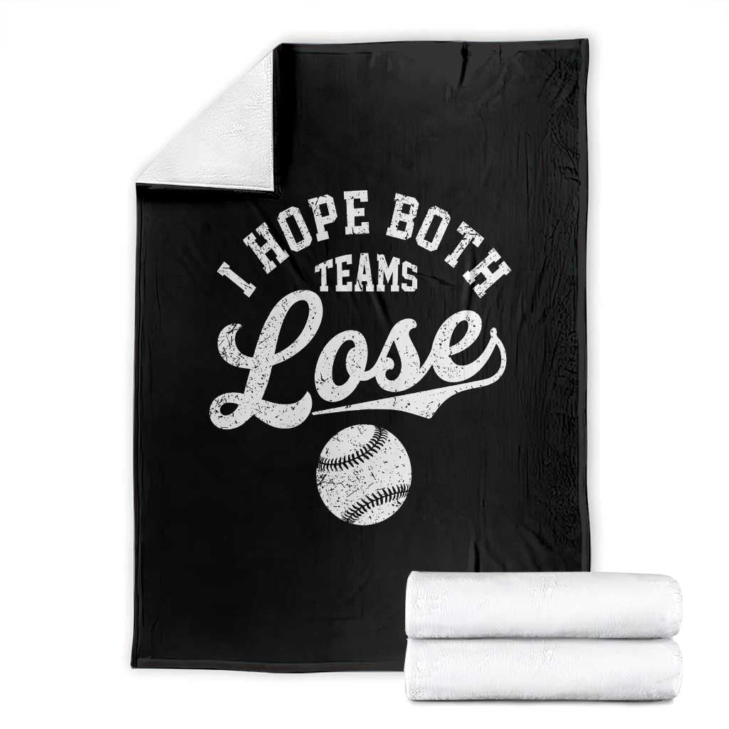 Baseball Meme Throw Blanket Retro I Just Hope Both Teams Lost Funny Sayings