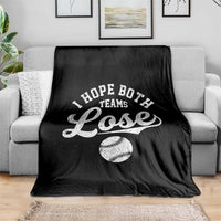 Baseball Meme Throw Blanket Retro I Just Hope Both Teams Lost Funny Sayings