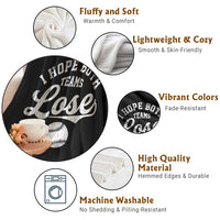 Baseball Meme Throw Blanket Retro I Just Hope Both Teams Lost Funny Sayings