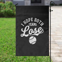 Baseball Meme Garden Flag Retro I Just Hope Both Teams Lost Funny Sayings