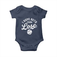 Baseball Meme Baby Onesie Retro I Just Hope Both Teams Lost Funny Sayings