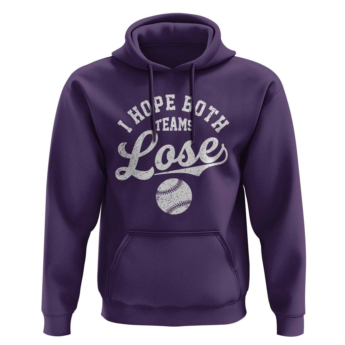Baseball Meme Hoodie Retro I Just Hope Both Teams Lost Funny Sayings