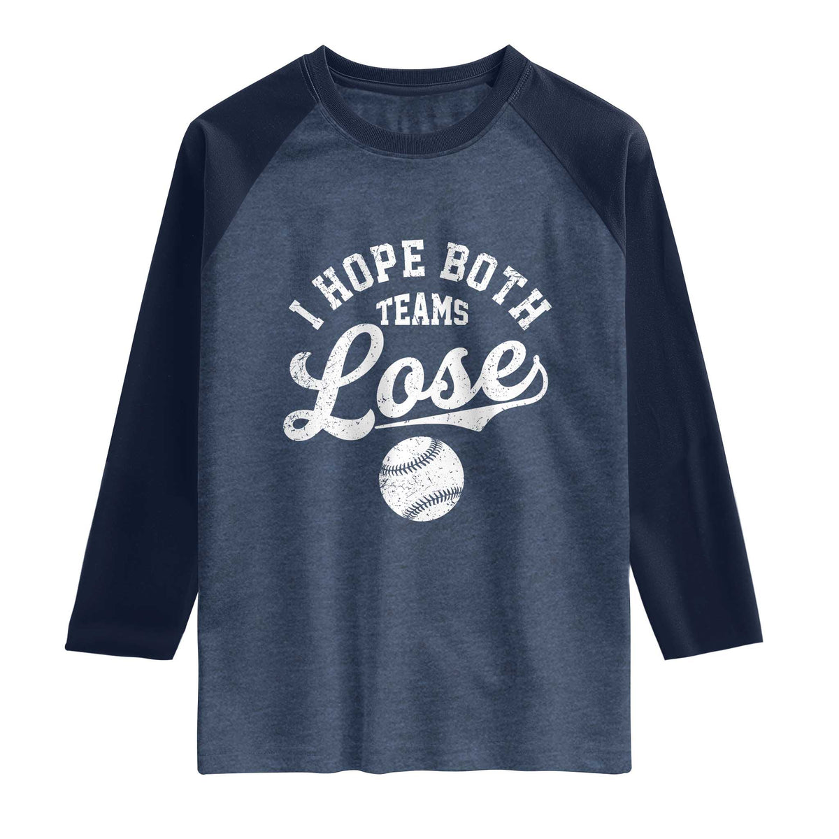 Baseball Meme Raglan Shirt Retro I Just Hope Both Teams Lost Funny Sayings