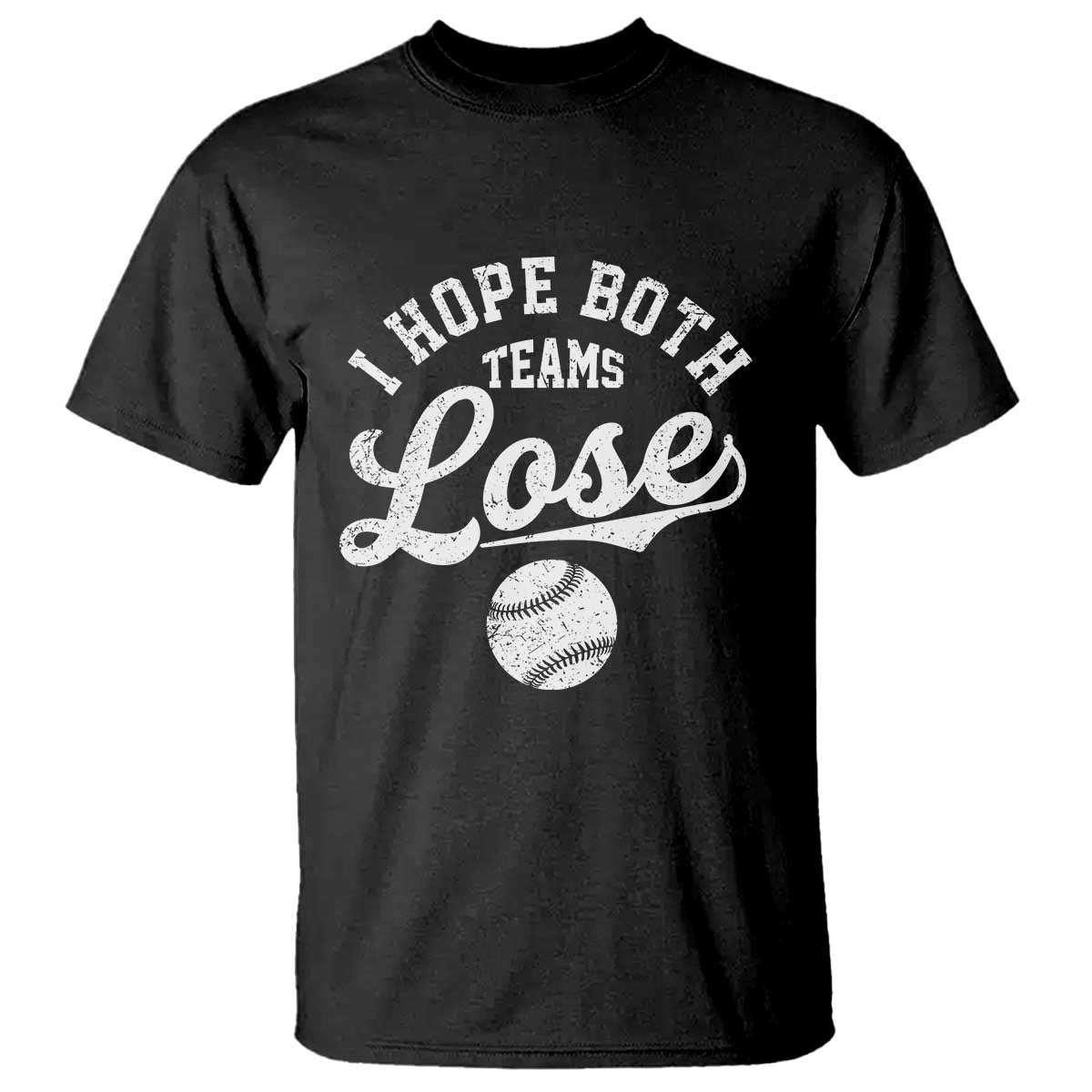 Baseball Meme T Shirt Retro I Just Hope Both Teams Lost Funny Sayings
