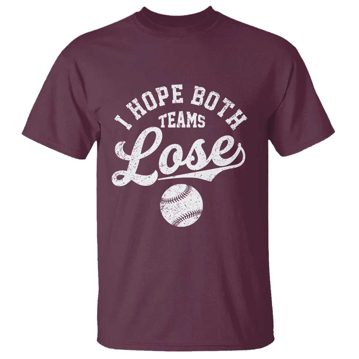 Baseball Meme T Shirt Retro I Just Hope Both Teams Lost Funny Sayings