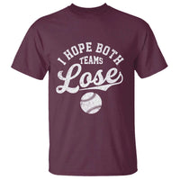 Baseball Meme T Shirt Retro I Just Hope Both Teams Lost Funny Sayings