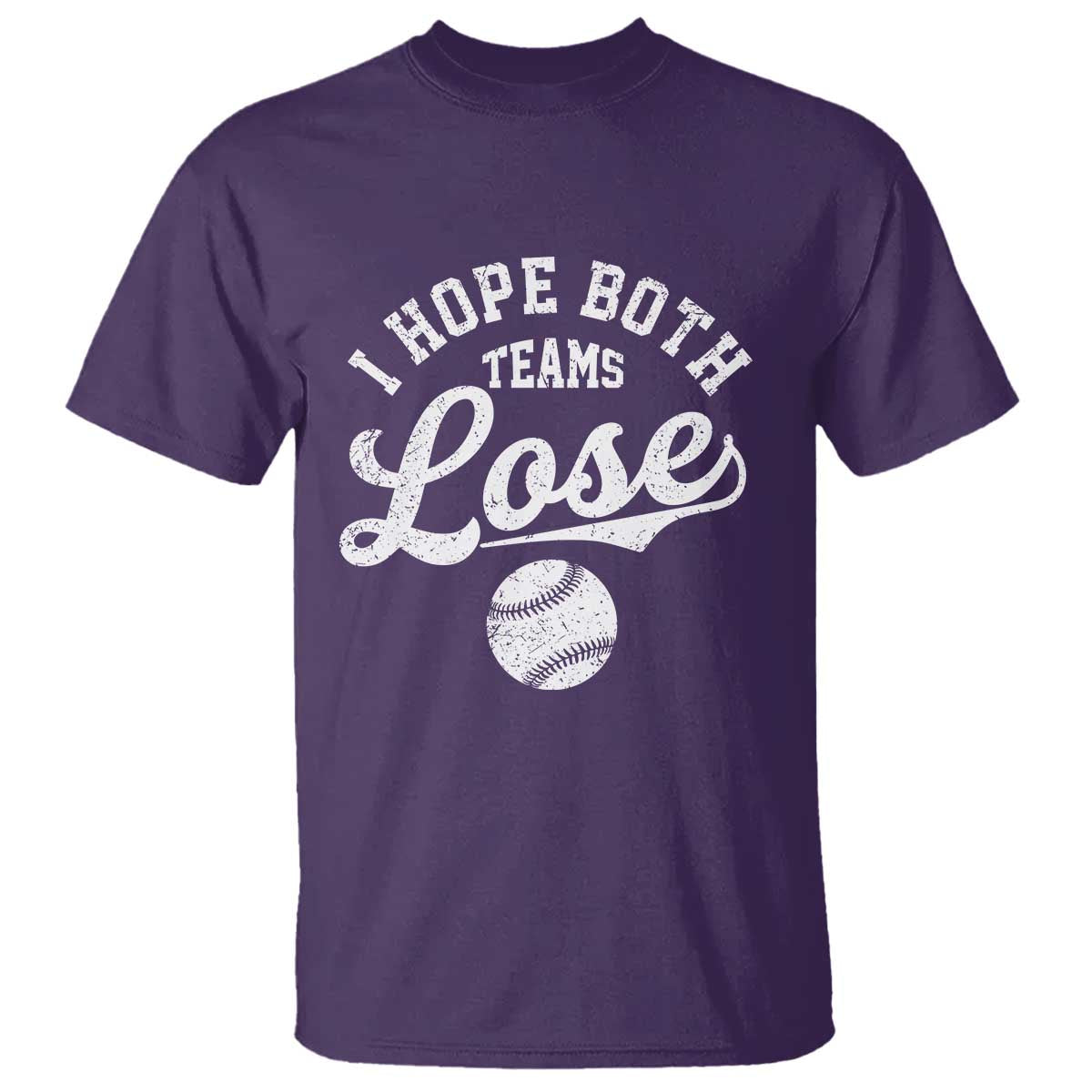 Baseball Meme T Shirt Retro I Just Hope Both Teams Lost Funny Sayings