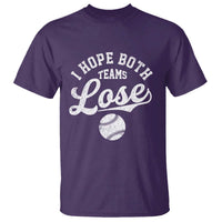 Baseball Meme T Shirt Retro I Just Hope Both Teams Lost Funny Sayings