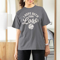 Baseball Meme T Shirt For Women Retro I Just Hope Both Teams Lost Funny Sayings