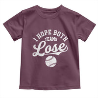 Baseball Meme Toddler T Shirt Retro I Just Hope Both Teams Lost Funny Sayings