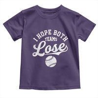 Baseball Meme Toddler T Shirt Retro I Just Hope Both Teams Lost Funny Sayings