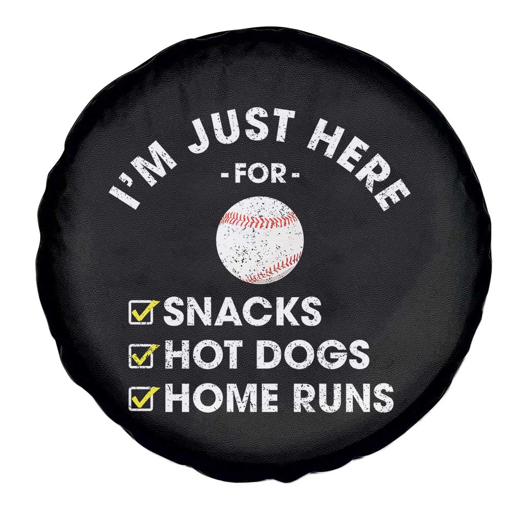 Funny Baseball Food Fans Spare Tire Cover Im Just Here for The Snacks Hot Dog