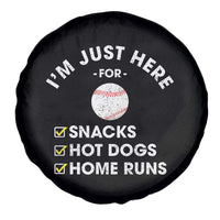 Funny Baseball Food Fans Spare Tire Cover Im Just Here for The Snacks Hot Dog