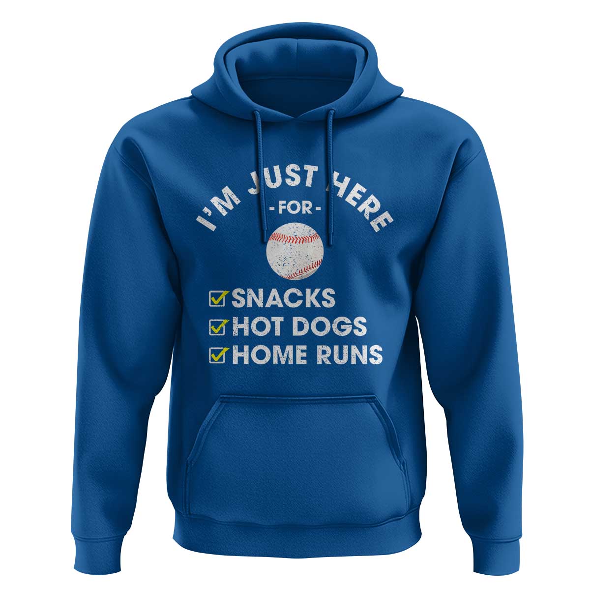 Funny Baseball Food Fans Hoodie Im Just Here for The Snacks Hot Dog
