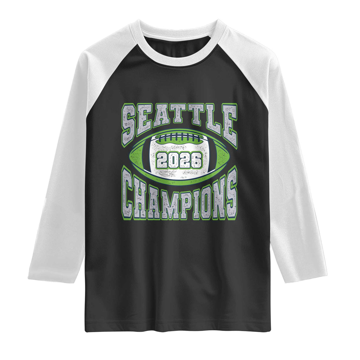 2026 Champion Seattle Raglan Shirt Football Lovers
