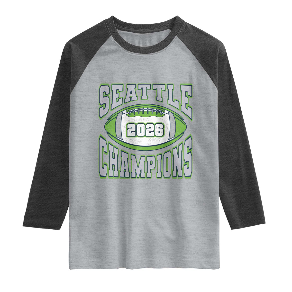 2026 Champion Seattle Raglan Shirt Football Lovers