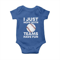 Funny Baseball Baby Onesie I Just Hope Both Teams Have Fun