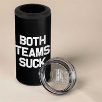 Both Team Sucks 4 in 1 Can Cooler Tumbler Funny Game Day Sports Meme