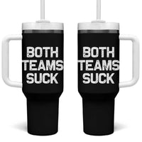 Both Team Sucks Tumbler With Handle Funny Game Day Sports Meme