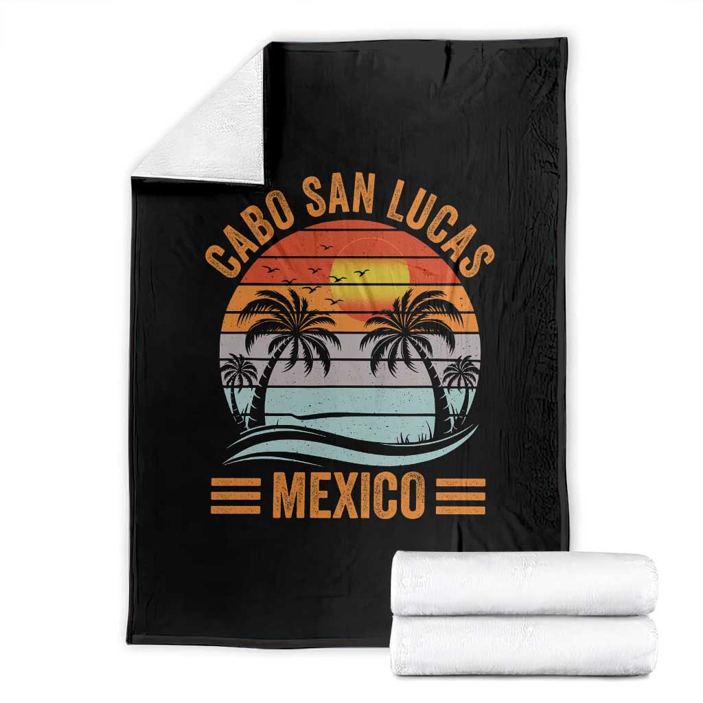 Cabo San Lucas Mexico Throw Blanket Beach Summer Vacation Family Trip Retro 70s - Wonder Print Shop