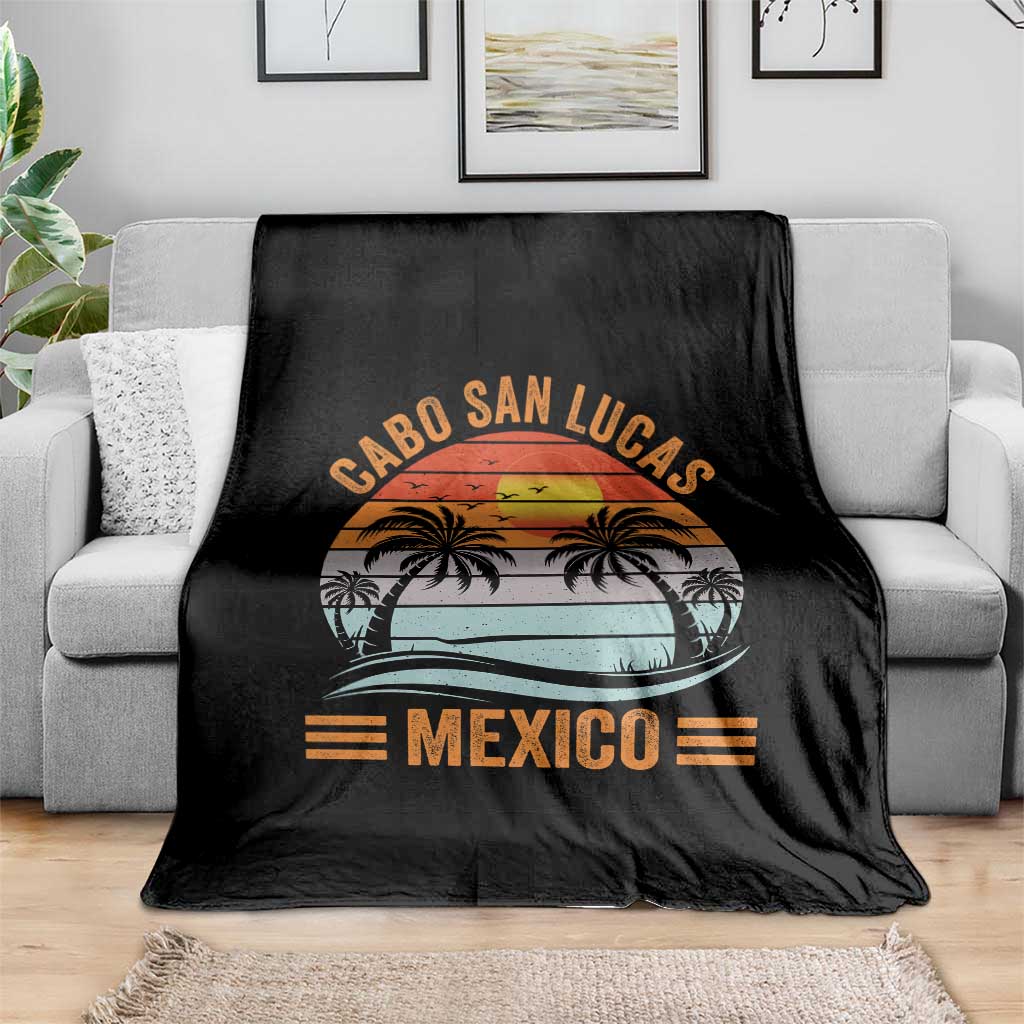 Cabo San Lucas Mexico Throw Blanket Beach Summer Vacation Family Trip Retro 70s - Wonder Print Shop