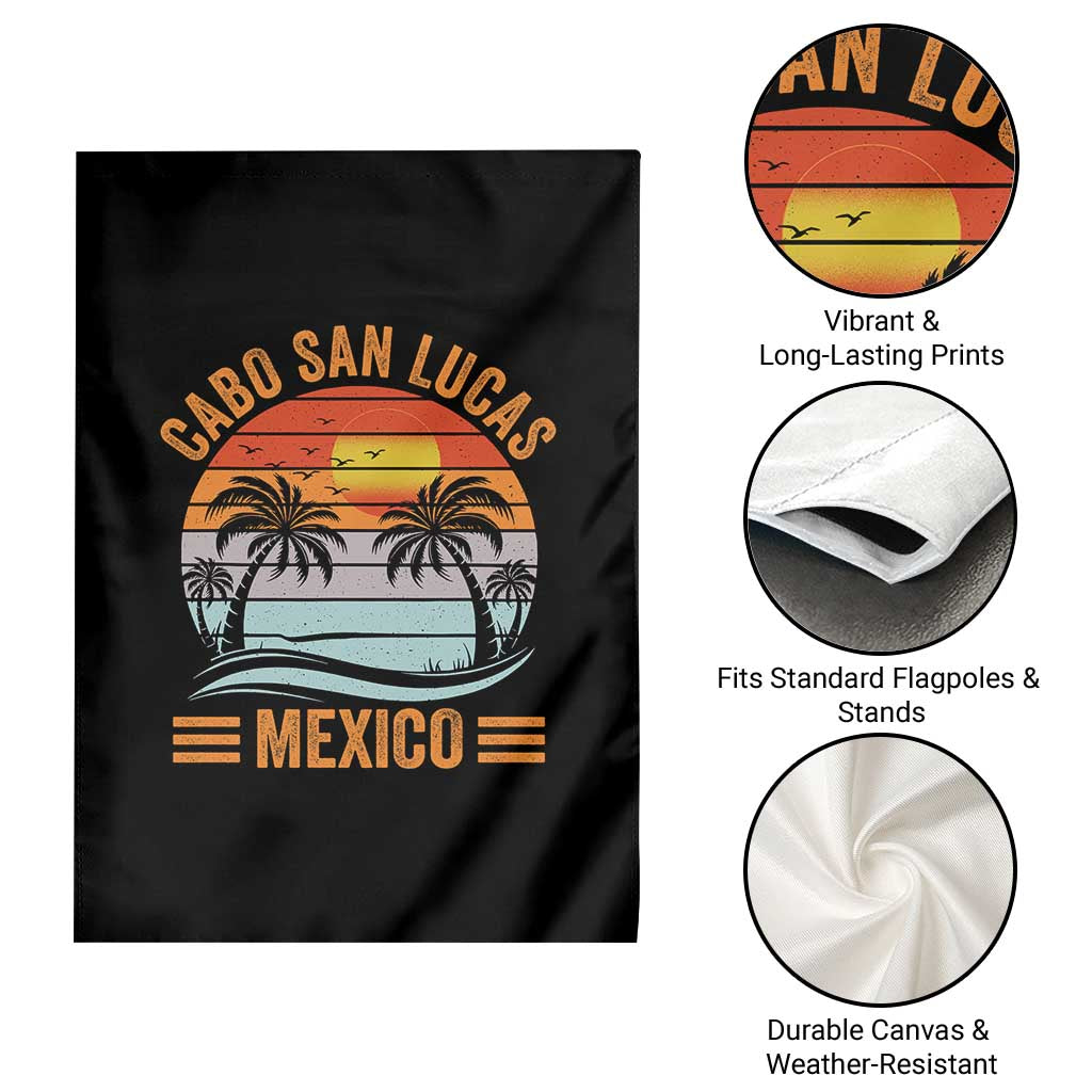 Cabo San Lucas Mexico Garden Flag Beach Summer Vacation Family Trip Retro 70s - Wonder Print Shop