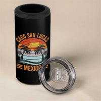 Cabo San Lucas Mexico 4 in 1 Can Cooler Tumbler Beach Summer Vacation Family Trip Retro 70s - Wonder Print Shop