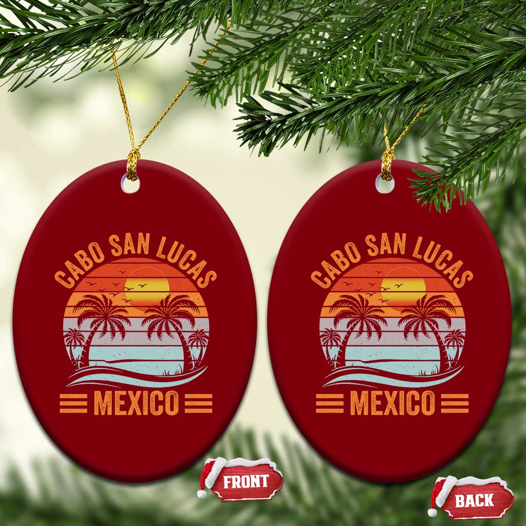 Cabo San Lucas Mexico Ceramic Ornament Beach Summer Vacation Family Trip Retro 70s - Wonder Print Shop