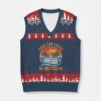 Cabo San Lucas Mexico V-Neck Knit Sweater Vest Beach Summer Vacation Family Trip Retro 70s - Wonder Print Shop