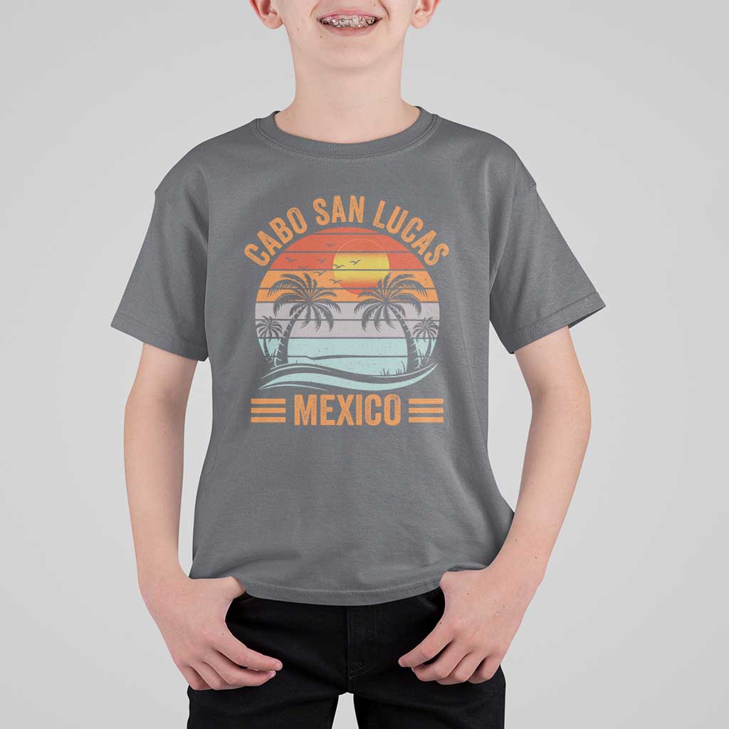 Cabo San Lucas Mexico T Shirt For Kid Beach Summer Vacation Family Trip Retro 70s - Wonder Print Shop
