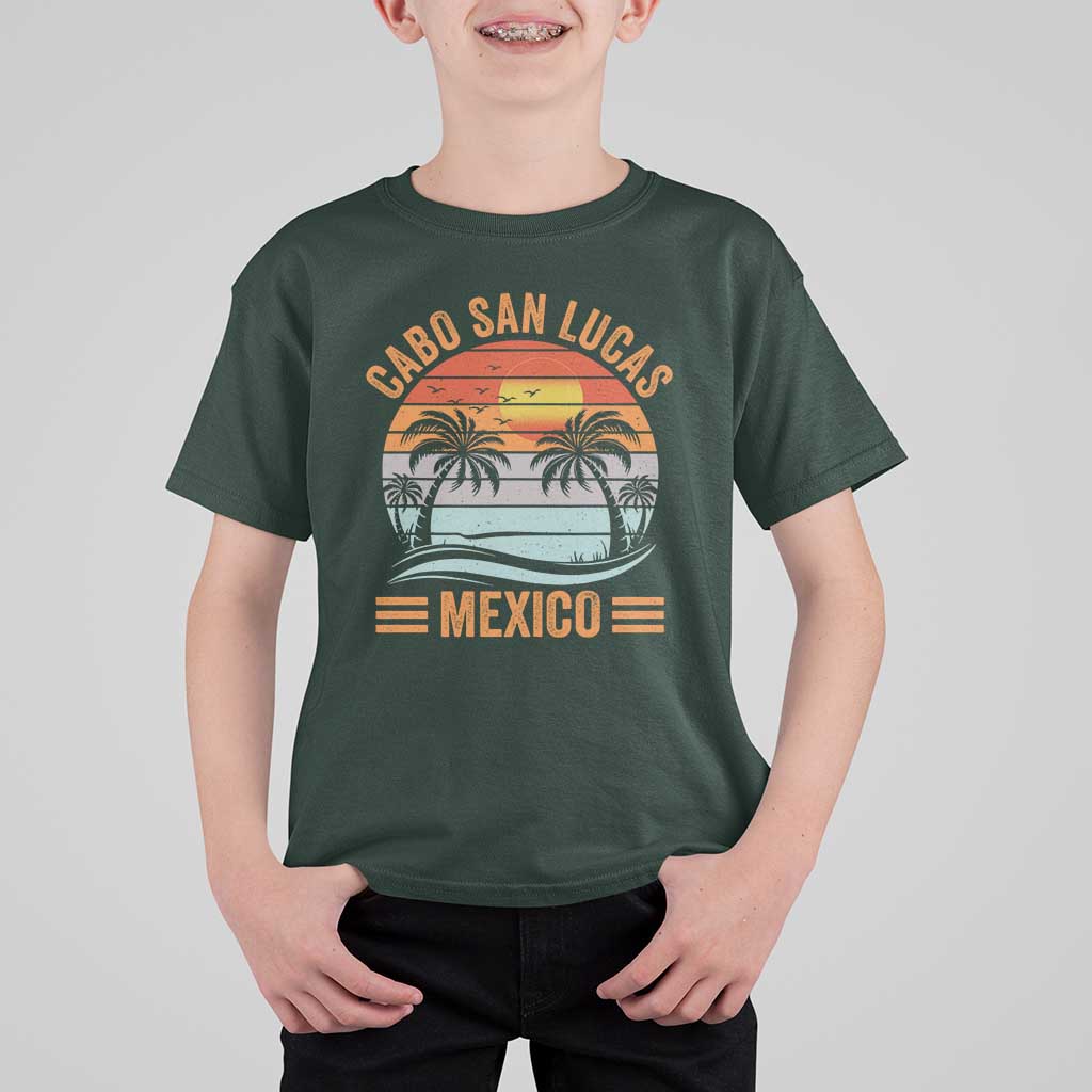 Cabo San Lucas Mexico T Shirt For Kid Beach Summer Vacation Family Trip Retro 70s - Wonder Print Shop