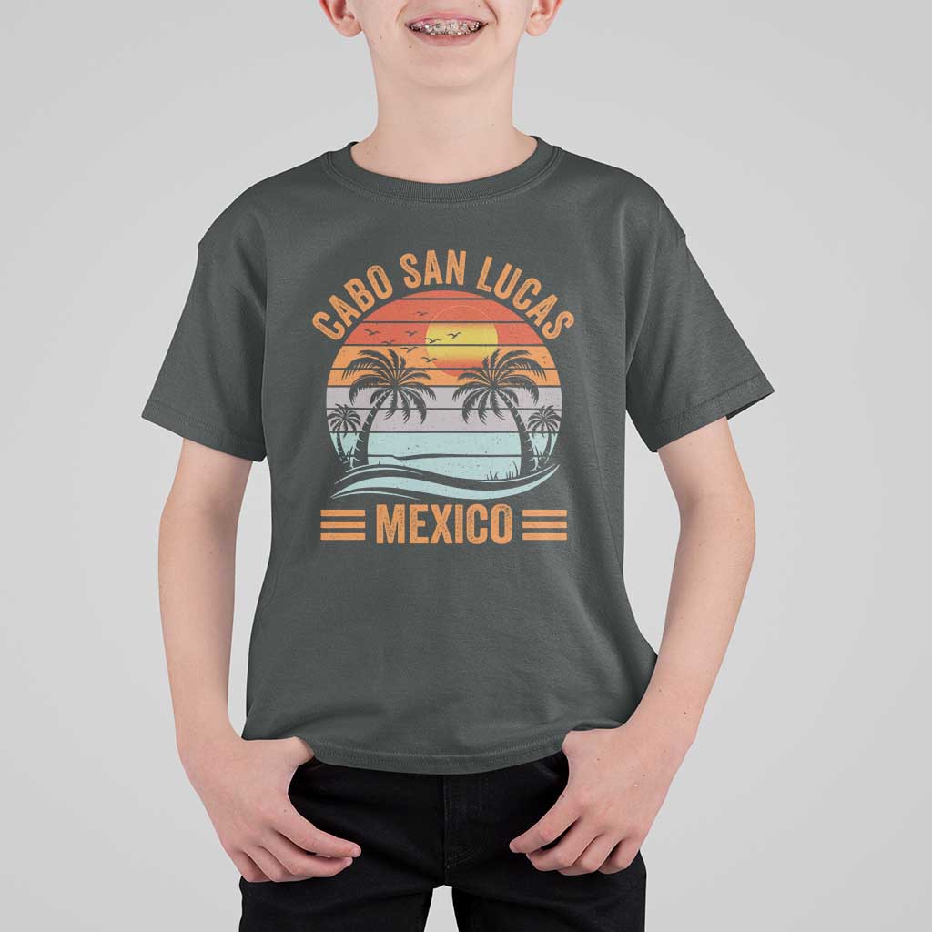 Cabo San Lucas Mexico T Shirt For Kid Beach Summer Vacation Family Trip Retro 70s - Wonder Print Shop