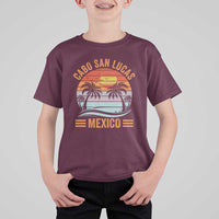 Cabo San Lucas Mexico T Shirt For Kid Beach Summer Vacation Family Trip Retro 70s - Wonder Print Shop