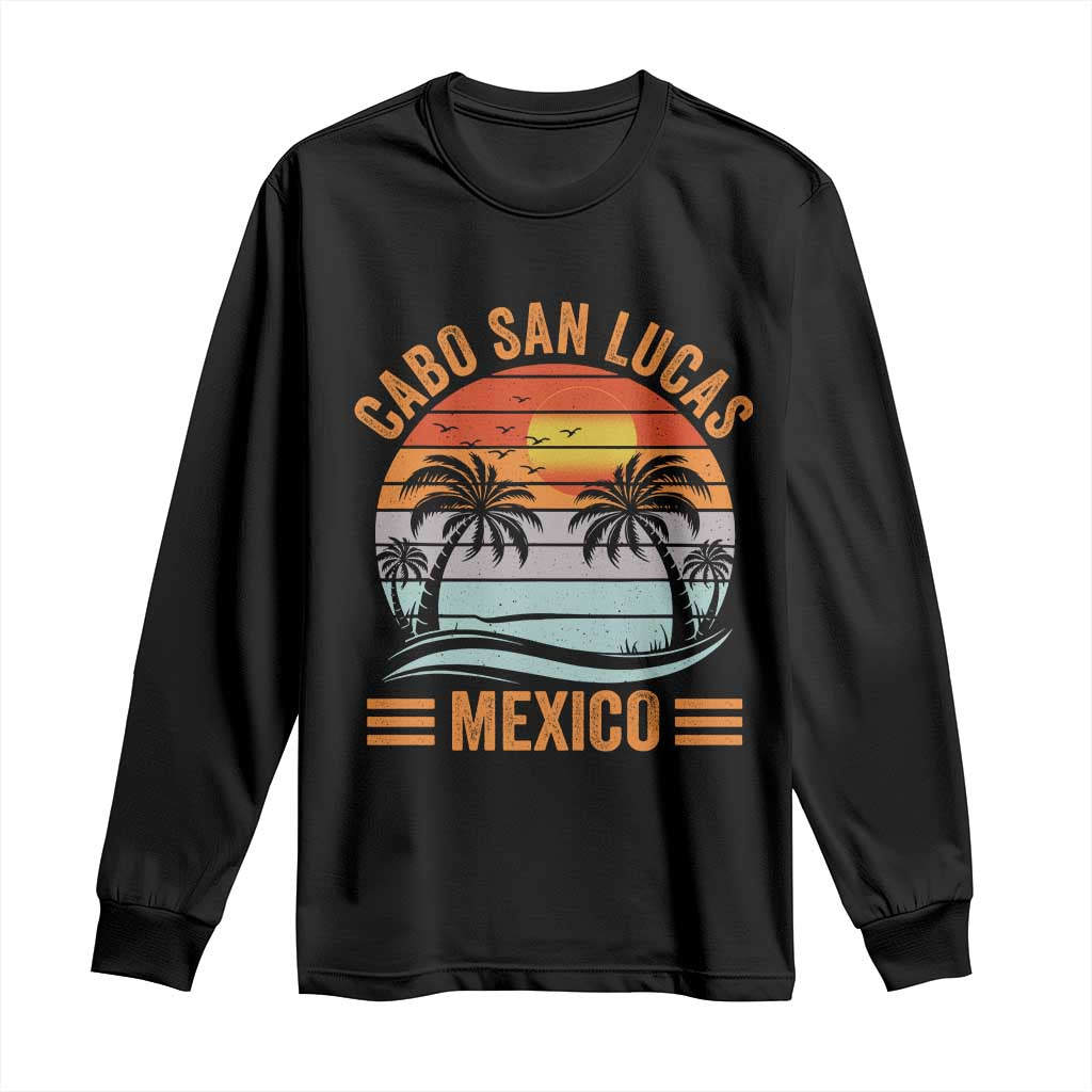 Cabo San Lucas Mexico Long Sleeve Shirt Beach Summer Vacation Family Trip Retro 70s - Wonder Print Shop