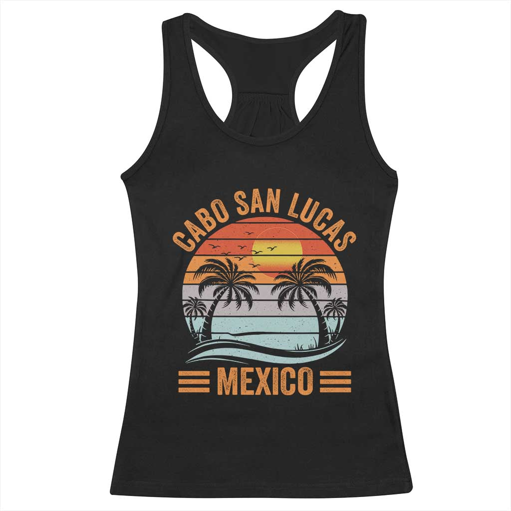 Cabo San Lucas Mexico Racerback Tank Top Beach Summer Vacation Family Trip Retro 70s - Wonder Print Shop