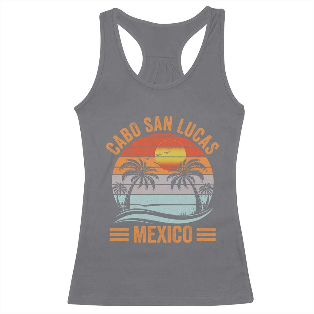 Cabo San Lucas Mexico Racerback Tank Top Beach Summer Vacation Family Trip Retro 70s - Wonder Print Shop