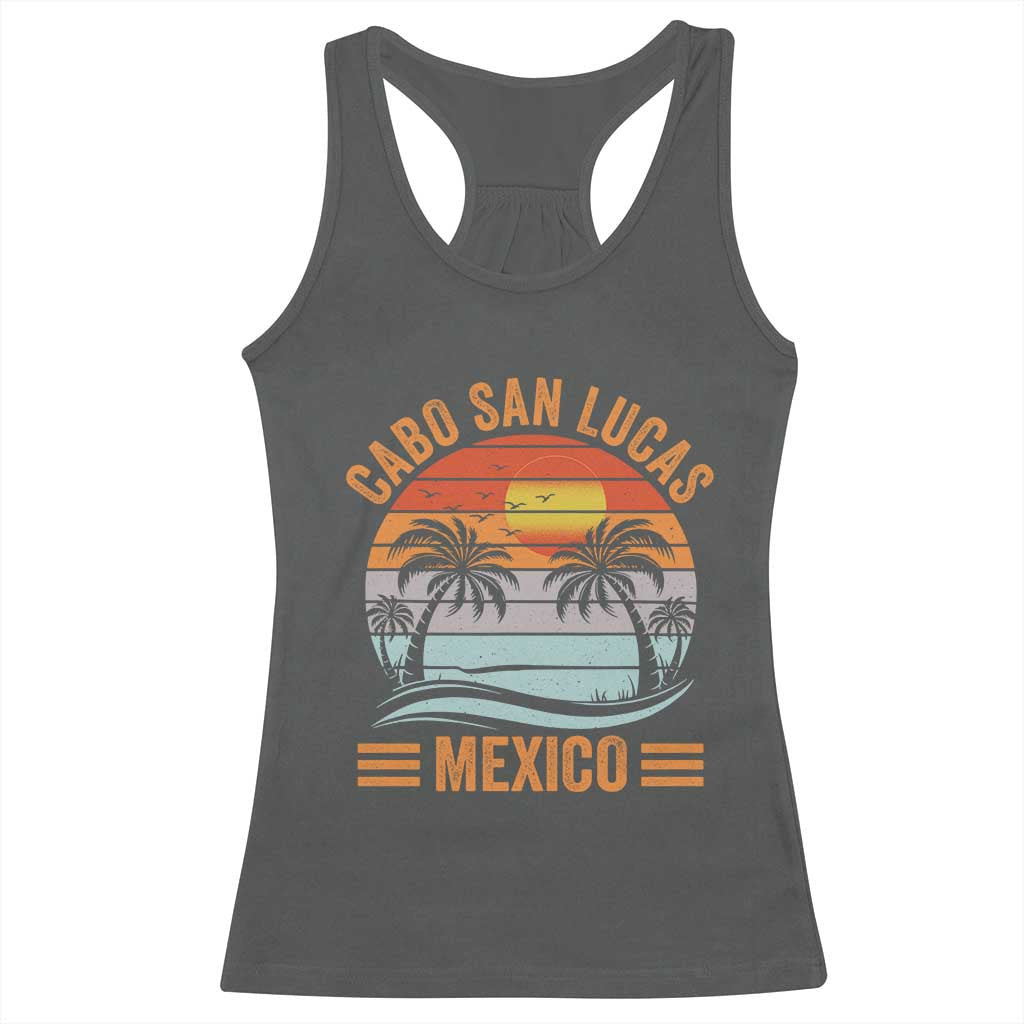 Cabo San Lucas Mexico Racerback Tank Top Beach Summer Vacation Family Trip Retro 70s - Wonder Print Shop