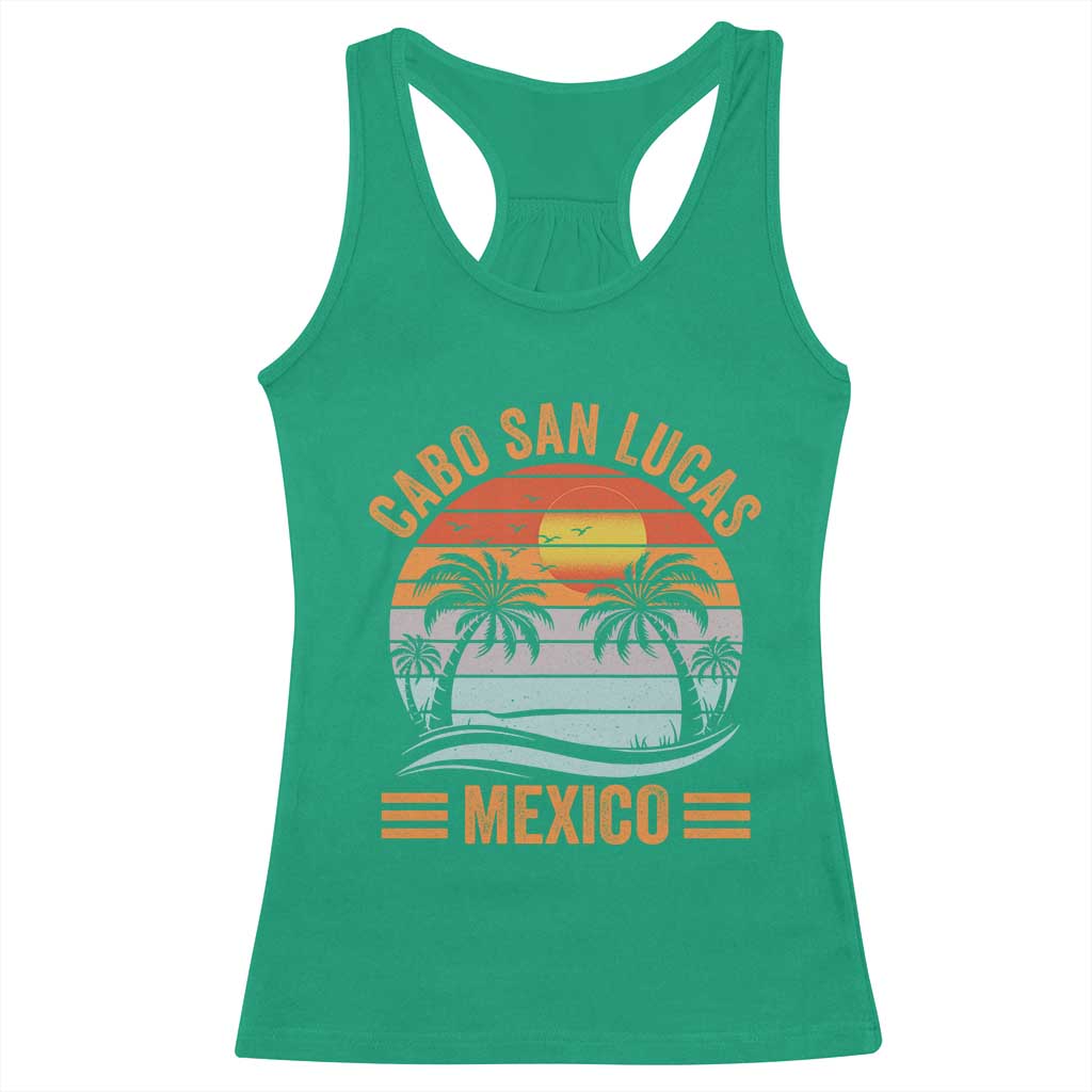 Cabo San Lucas Mexico Racerback Tank Top Beach Summer Vacation Family Trip Retro 70s - Wonder Print Shop
