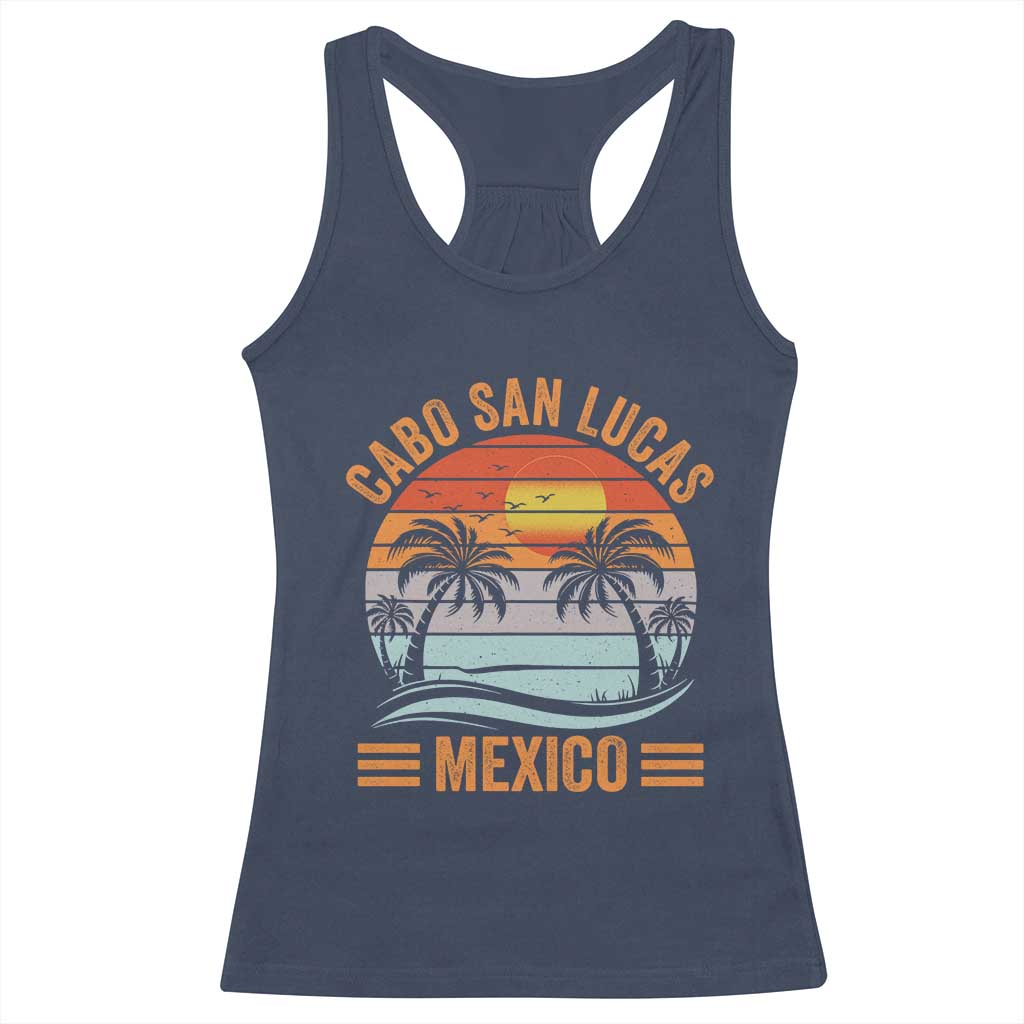 Cabo San Lucas Mexico Racerback Tank Top Beach Summer Vacation Family Trip Retro 70s - Wonder Print Shop