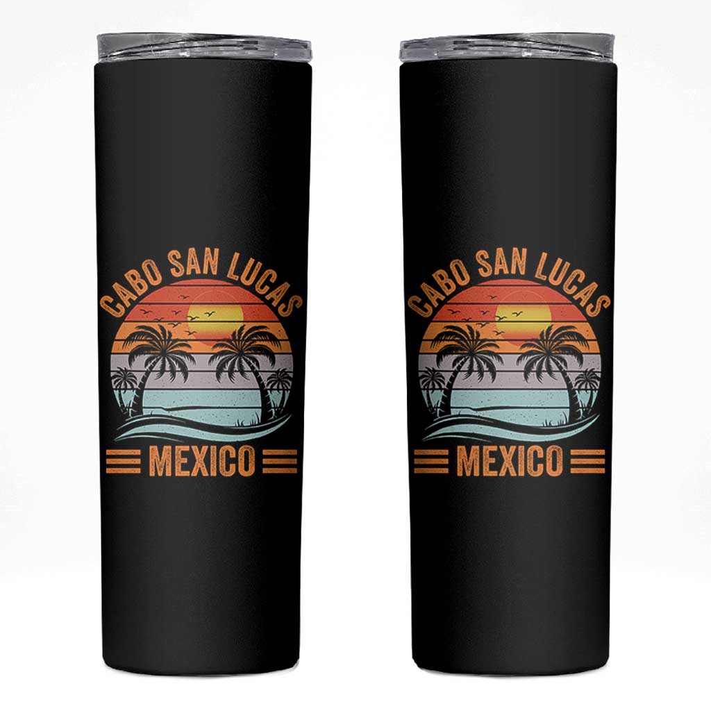 Cabo San Lucas Mexico Skinny Tumbler Beach Summer Vacation Family Trip Retro 70s - Wonder Print Shop