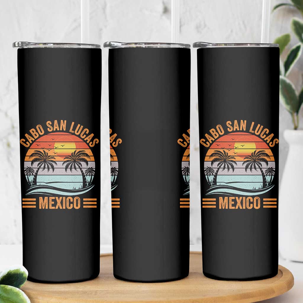 Cabo San Lucas Mexico Skinny Tumbler Beach Summer Vacation Family Trip Retro 70s - Wonder Print Shop