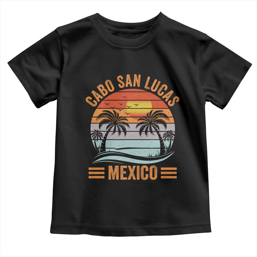 Cabo San Lucas Mexico Toddler T Shirt Beach Summer Vacation Family Trip Retro 70s - Wonder Print Shop