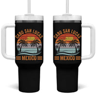 Cabo San Lucas Mexico Tumbler With Handle Beach Summer Vacation Family Trip Retro 70s - Wonder Print Shop