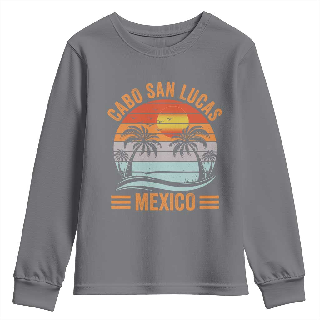 Cabo San Lucas Mexico Youth Sweatshirt Beach Summer Vacation Family Trip Retro 70s - Wonder Print Shop