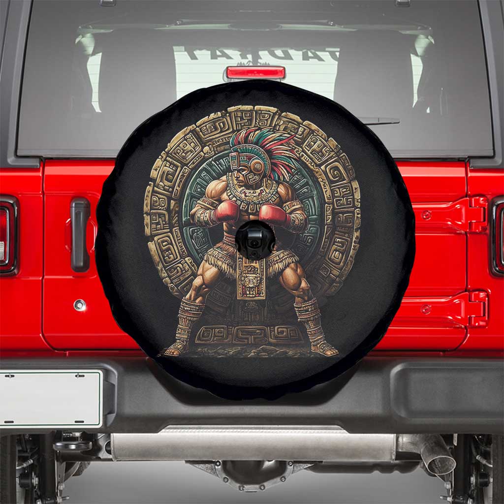 Boxing Mexico Spare Tire Cover Aztec Warrior Mexican Dad Gifts