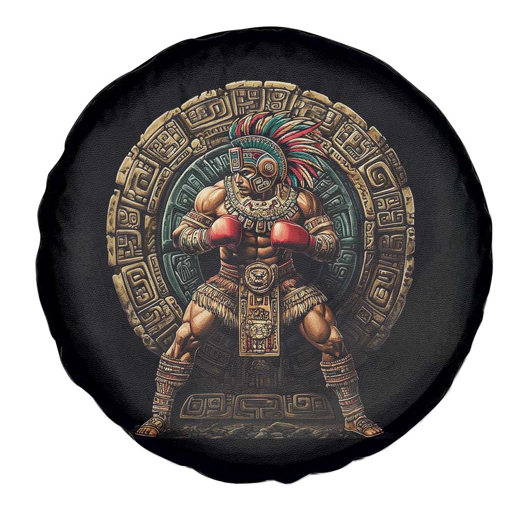 Boxing Mexico Spare Tire Cover Aztec Warrior Mexican Dad Gifts