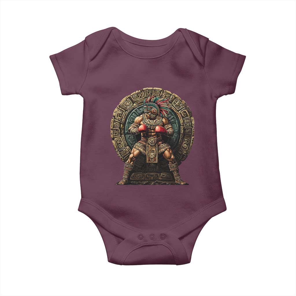 Boxing Mexico Baby Onesie Aztec Warrior Mexican Dad Gifts