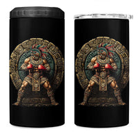 Boxing Mexico 4 in 1 Can Cooler Tumbler Aztec Warrior Mexican Dad Gifts