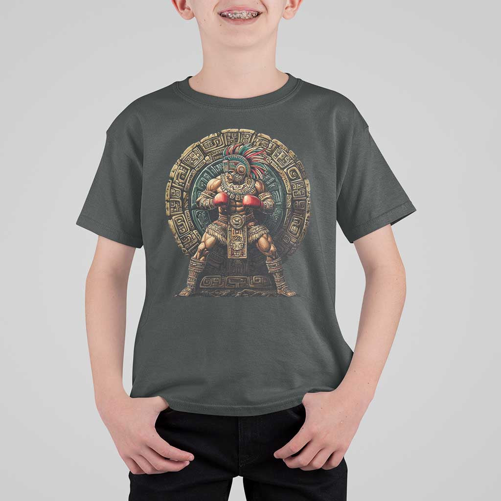 Boxing Mexico T Shirt For Kid Aztec Warrior Mexican Dad Gifts
