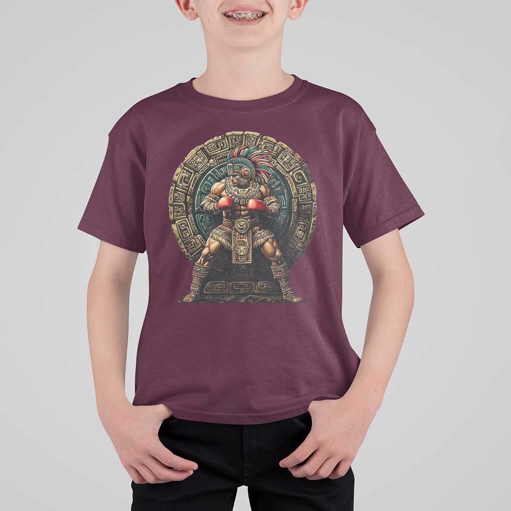 Boxing Mexico T Shirt For Kid Aztec Warrior Mexican Dad Gifts